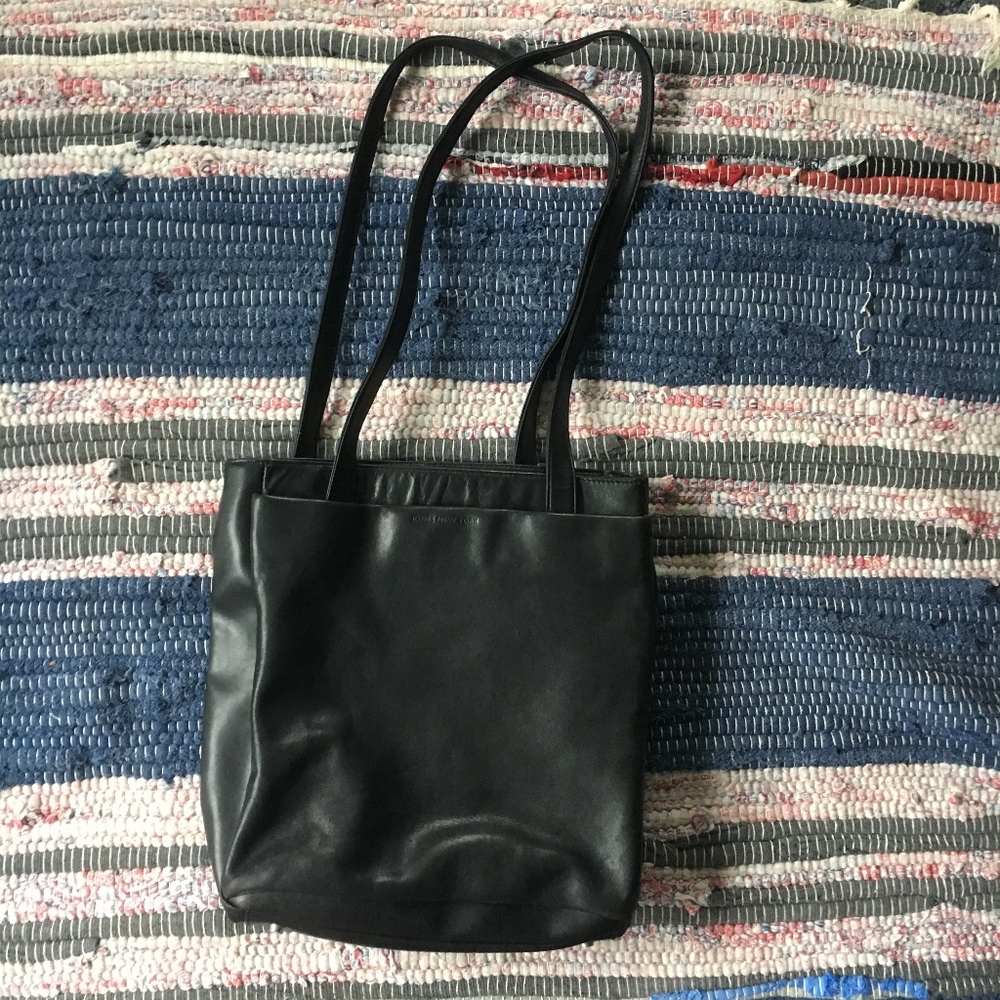 Jones New York Black Leather Mini Bag